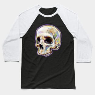 Dark Academia Skulls and Shrooms Pattern By Robert Phelps Baseball T-Shirt